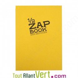 Bloc uni recycl� A5 jaune Demi ZapBook