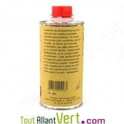 Essence de trbenthine pour dilution ou nettoyage, 500ml