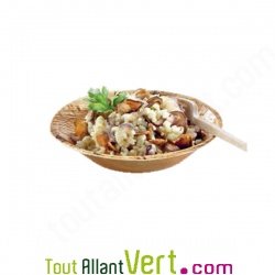 Bol rond palmier assiette creuse 20cm biod�gradable, lot de 25