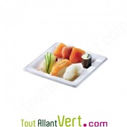 Assiette carr�e Canne � sucre, 16cm, lot de 50