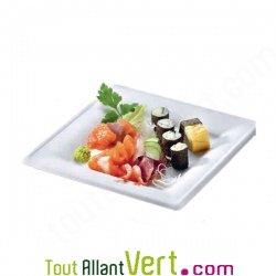 Assiette carr�e Canne � sucre, 26cm, lot de 50