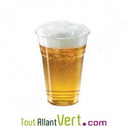 Gobelet Naturesse PLA 25cl transparent biod�gradable en amidon de mais, pour boissons froides, lot de 50