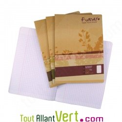 Cahier recycl� Grands carreaux 96p, 90g, Forever