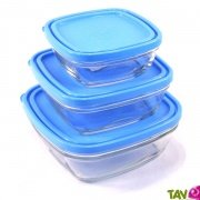 Plat de conservation en verre avec couvercle sans Bisphnol A