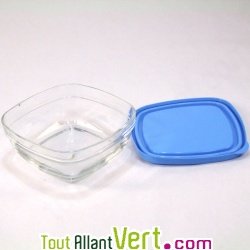 Plat de conservation en verre avec couvercle 14cm