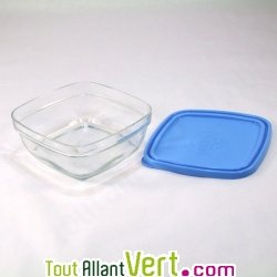 Plat de conservation en verre avec couvercle 17cm