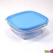 Plat de conservation en verre avec couvercle 20cm
