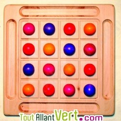 Sudoku multicouleur en bois, 28 cm