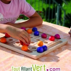 Sudoku multicouleur en bois, 28 cm