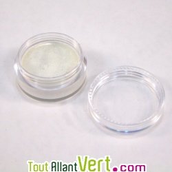 Pot de maquillage enfant bio, cr�me paillet�e argent 6ml