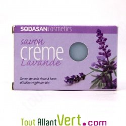 Savon Lavande et beurre de karit� bio Sodasan, 100gr