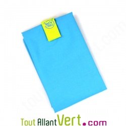 Housse pour sandwich ou gouter, reutilisable et lavable, bleu