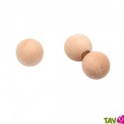 Aimant boule en bois naturel, lot de 3