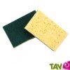 Eponge verte et jaune �cologique grattante et nettoyante, lot de 2