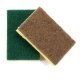 Eponge verte et marron �cologique grattante et nettoyante, lot de 2