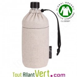Gourde en verre textile bio, r�sistante et isotherme 0.4 litre