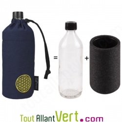 Gourde �cologique en verre isotherme Bleu 0.6 litres