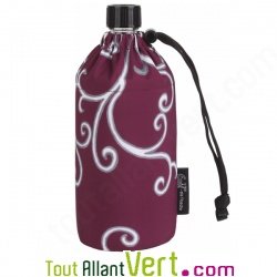 Gourde �cologique en verre isotherme Mauve Violet 0.6 litres