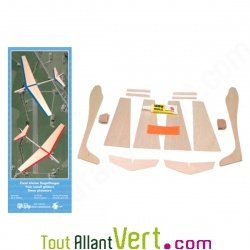 Kit 2 avions planeurs volants en bois et papier � monter 30cm