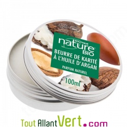 Beurre de karit bio  l\'huile argan bio, 100 ml