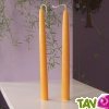 Bougies 100% cire d'abeille large, lot de 2, 20mm x 23cm