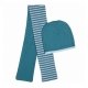 Bonnet b�b� r�versible et �charpe assortie en coton bio