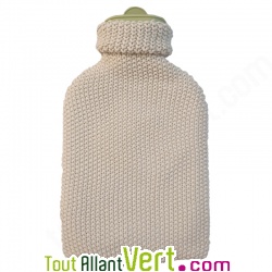 Bouillotte � eau en latex naturel  et coton bio 2 litres