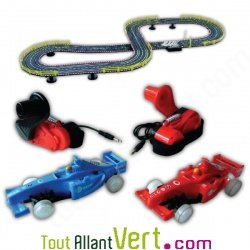 Circuit de voitures aliment� par une manivelle � dynamo, 6 ans+