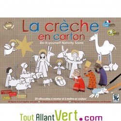 Cr�che en carton recycl� � monter et colorier soi-m�me