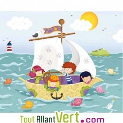 Puzzle enfant 30 pi�ces Le bateau, 29x24cm en �coconception