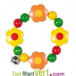 Gri-gri hochet fleur sur �lastique, Heimess