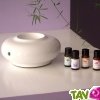 Diffuseur blanc + 1 huiles essentielle bio 15ml, Santessance