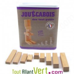 Jeu d\'�veil et de construction bois Jou�cabois 1an +, 100 pi�ces
