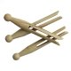 Pinces  linge multi-usages en bois uniquement, lot de 25