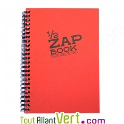 Bloc spirale uni recycl� A5 rouge Demi ZapBook