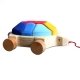 Tortue sur roulette  tirer et 10 cubes puzzle, 24 cm