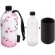 Gourde en verre isotherme �cologique Fleurs rose 0.6 litres