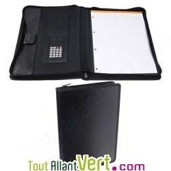 Organiseur conf�rencier avec calculatrice et bloc-notes recycl� EXAWALLET