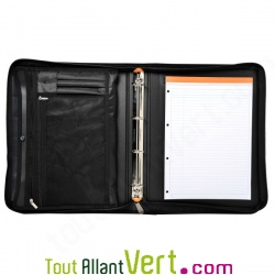 Conf�rencier recycl� avec poign�e, classeur et bloc-notes EXAFOLDER