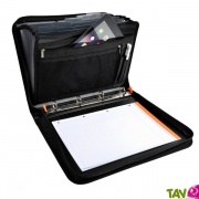 Conf�rencier recycl� avec poign�e, classeur et bloc-notes EXAFOLDER