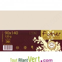 Enveloppes recycl�es 90x140 couleur 120g Lot de 20, Forever