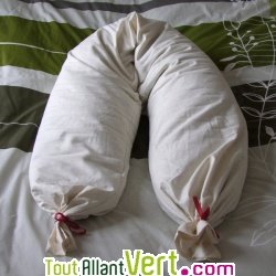 Coussin allaitement et relaxation, coton et balle d\'�peautre bio