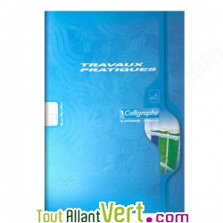 Cahier Travaux Pratiques Page blanche + page grands carreaux, A4 48p