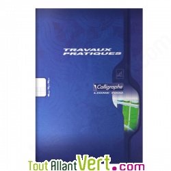 Cahier Travaux Pratiques Page blanche + page grands carreaux, A4 48p