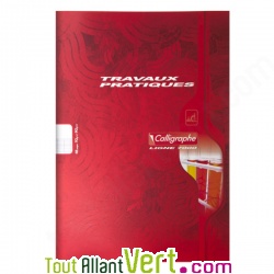 Cahier Travaux Pratiques Page blanche + page grands carreaux, A4 48p