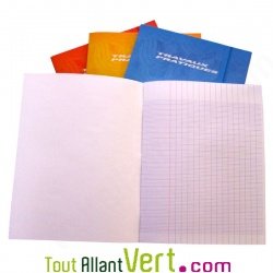 Cahier Travaux Pratiques 17x22cm Uni+grands carreaux 48p Jaune