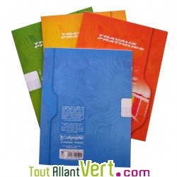 Cahier Travaux Pratiques 17x22cm Uni+grands carreaux 48p Orange