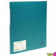 Classeur 4 anneaux polypro recycl� turquoise, Forever, dos 2 cm