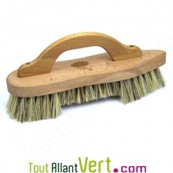 Brosse de mnage  rcurer poils durs en fibre vgtale et poigne