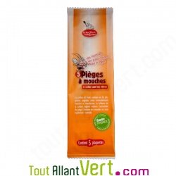 Pi�ge � mouches et moucherons � coller sur les vitres, 5 plaquettes englu�es